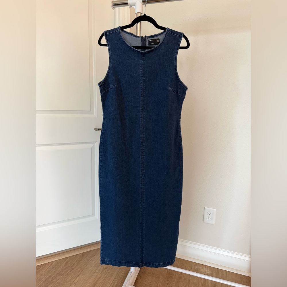 ASOS denim midi dress